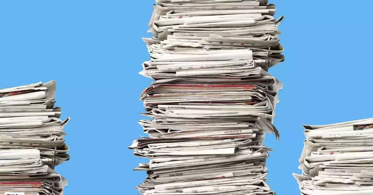 Do you have an old newspaper …?  Never squander it, the income will arrive